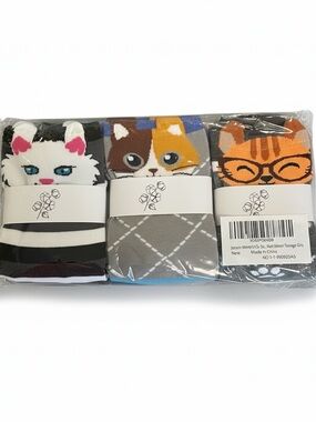 ⭐️🧵Cute Cat Face Socks Set ((NIP))🧵⭐️